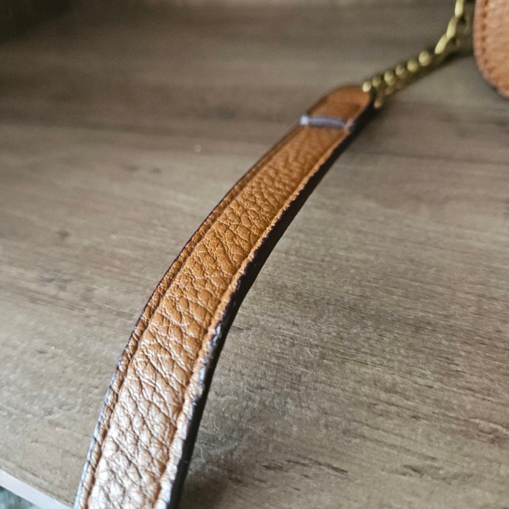 Tory Burch Chelsea Convertible Shoulder Bag Classic Tan Brown Chain Crossbody - Picture 3 of 12